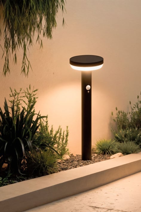 Baliza LED solar para exterior en acero inoxidable Ovint