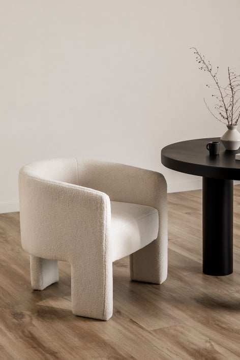 Silla de comedor en borreguito Xastru - Blanco