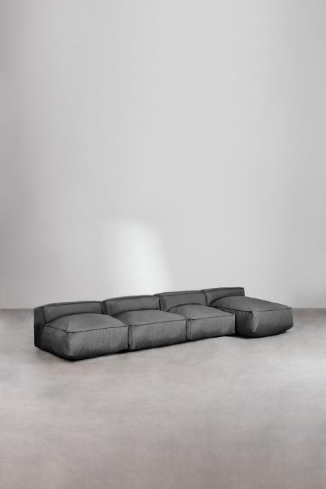 Sofá Modular Chaise Longue de 4 piezas Dojans