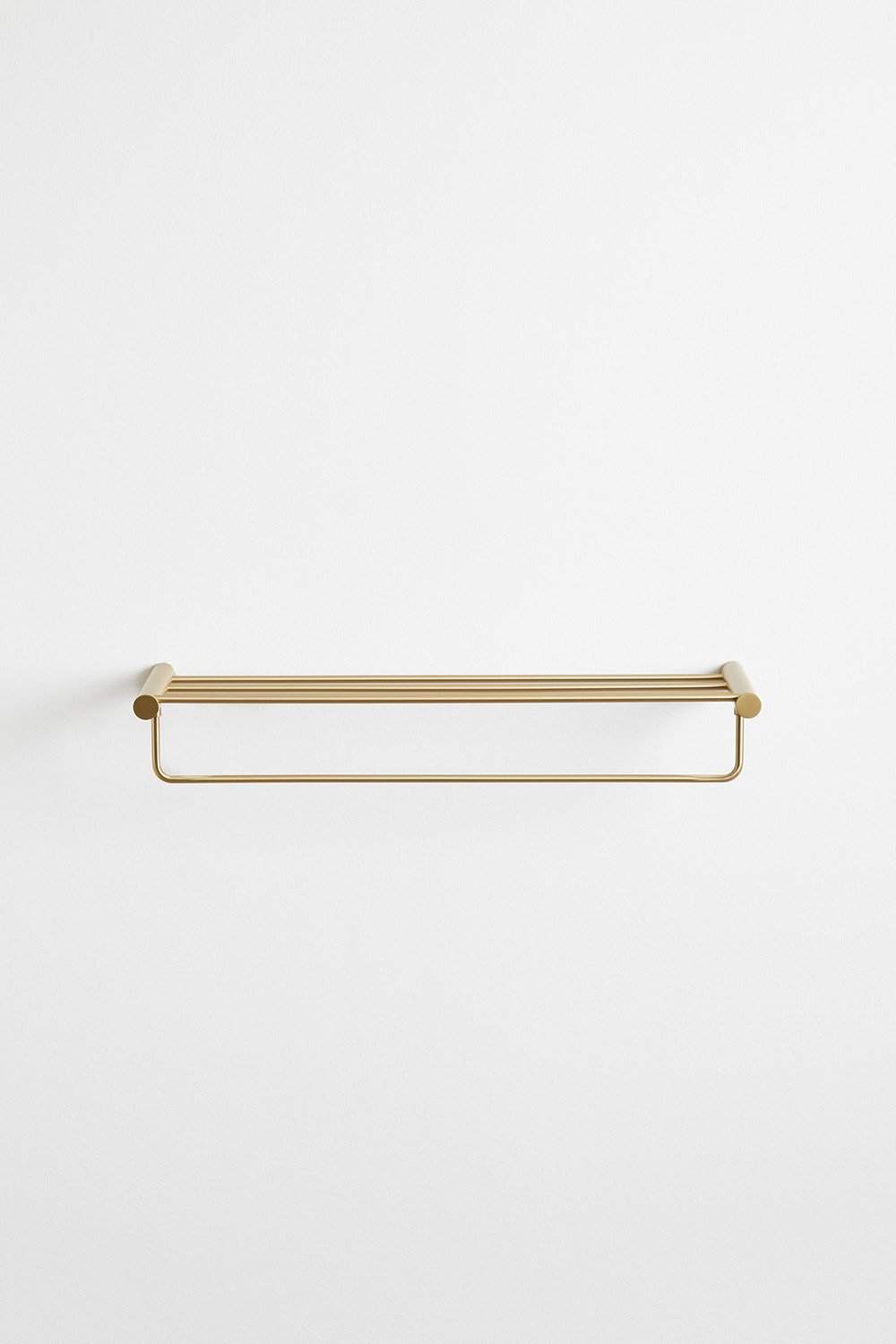 Toallero de pared para baño con balda en acero inoxidable Devon   , imagen de galería 3