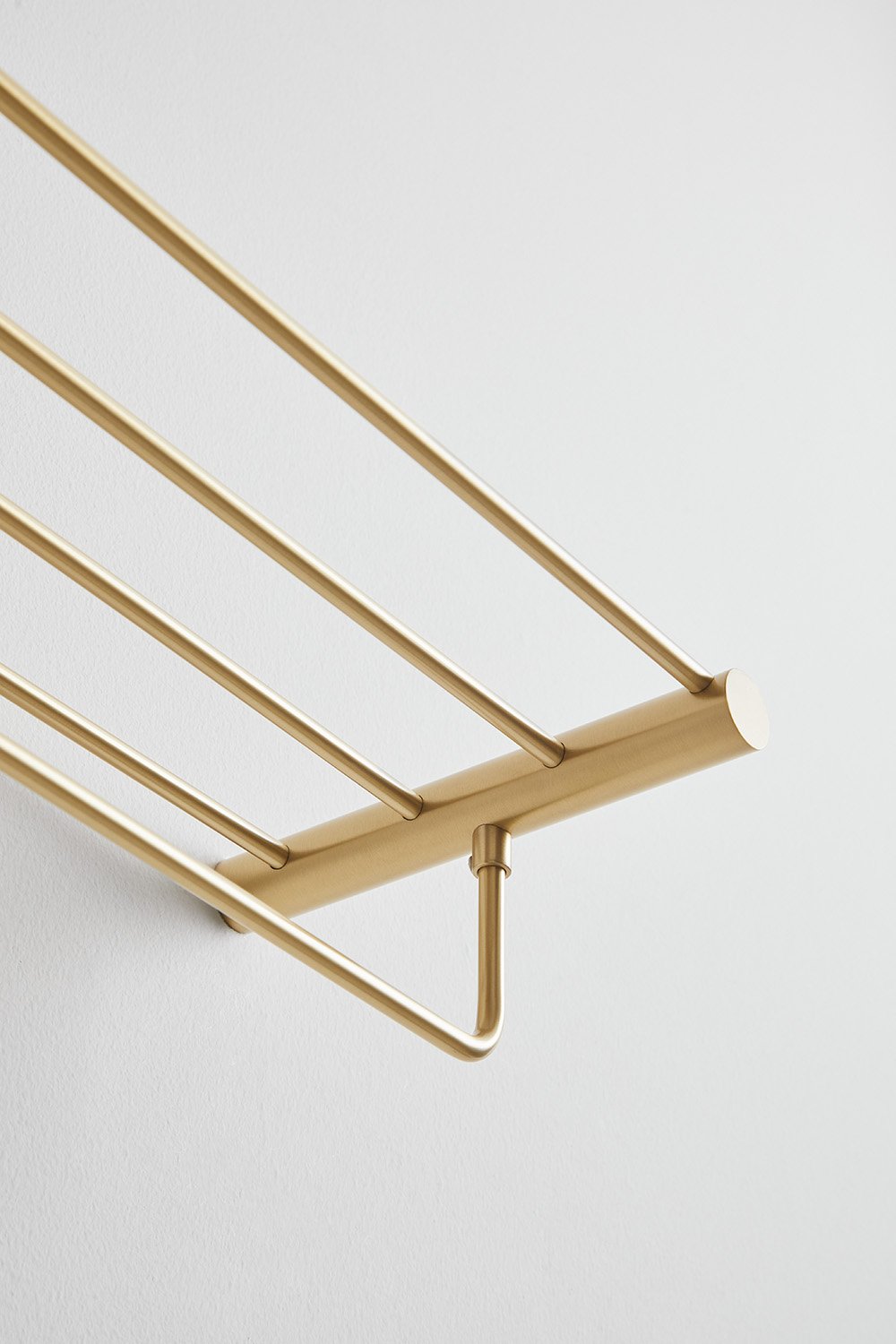 Toallero de pared para baño con balda en acero inoxidable Devon   , imagen de galería 5