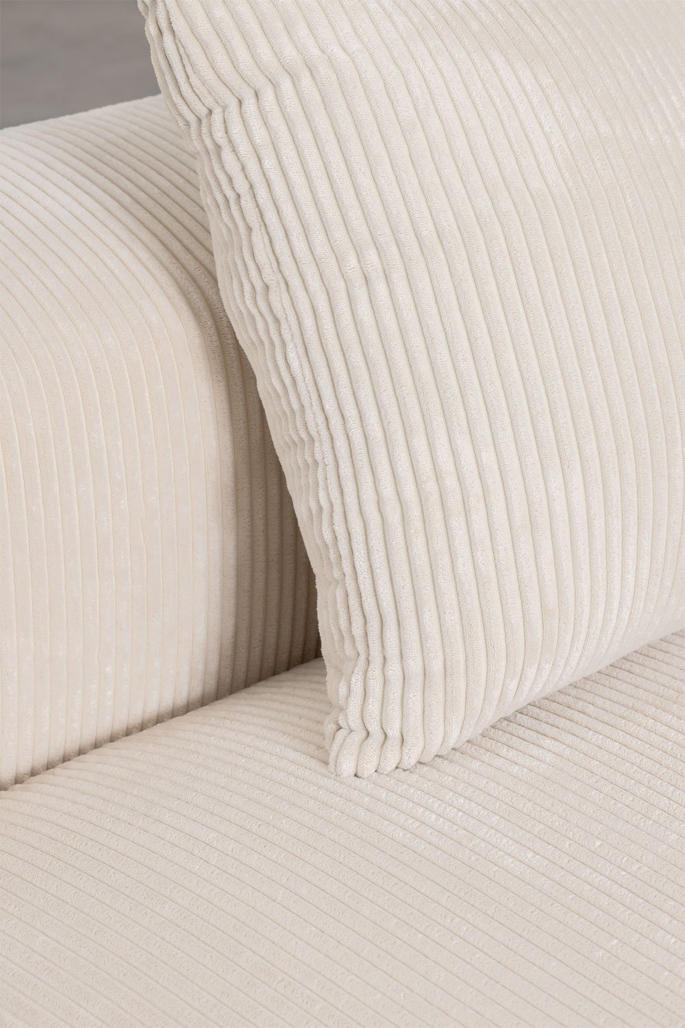 Sofá modular chaise longue derecho de 3 piezas (↔︎335 cm) con reposabrazos alto Bruna, imagen de galería 2
