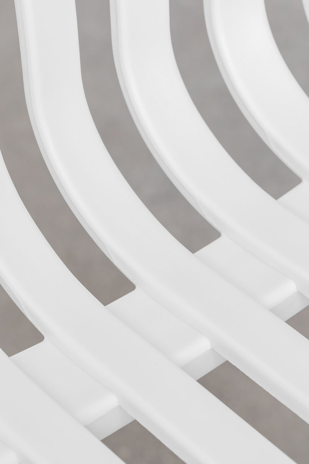 Pack de 4 taburetes altos de jardín 65 cm apilables en polipropileno blanco gardenia Wendell, imagen de galer&iacute;a 8