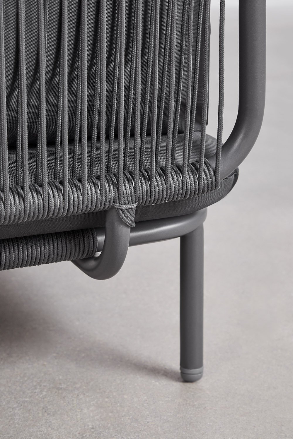 Sofá modular de jardín esquinero de 4 piezas con puff y sillón Roubly , imagen de galer&iacute;a 5