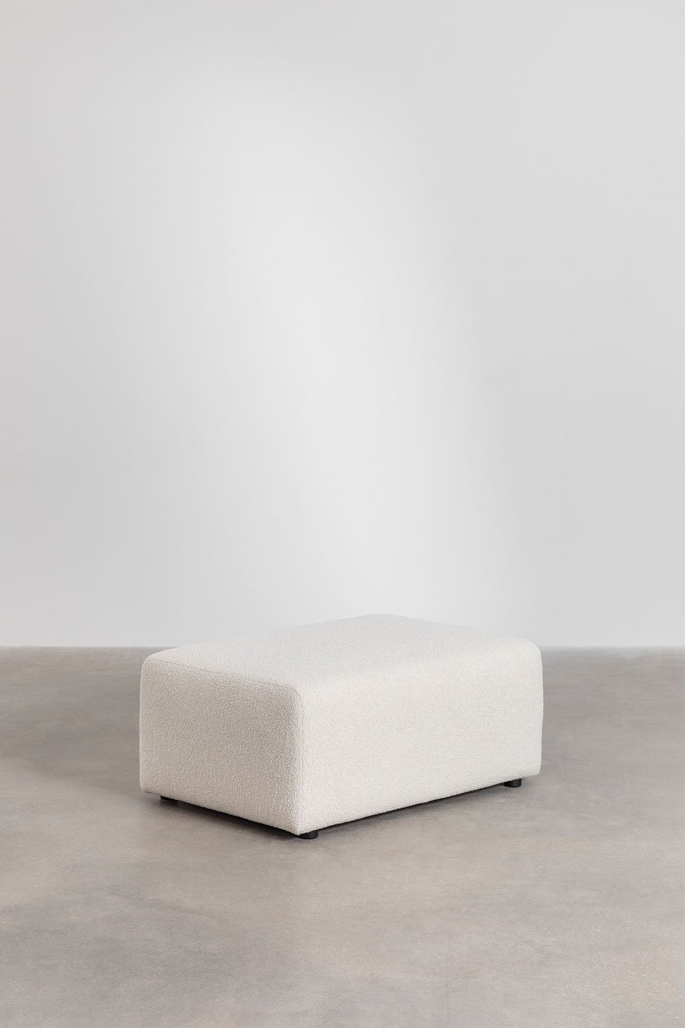 Puff (90x60 cm) para sofá modular en borreguito Borjan, imagen de galería 1