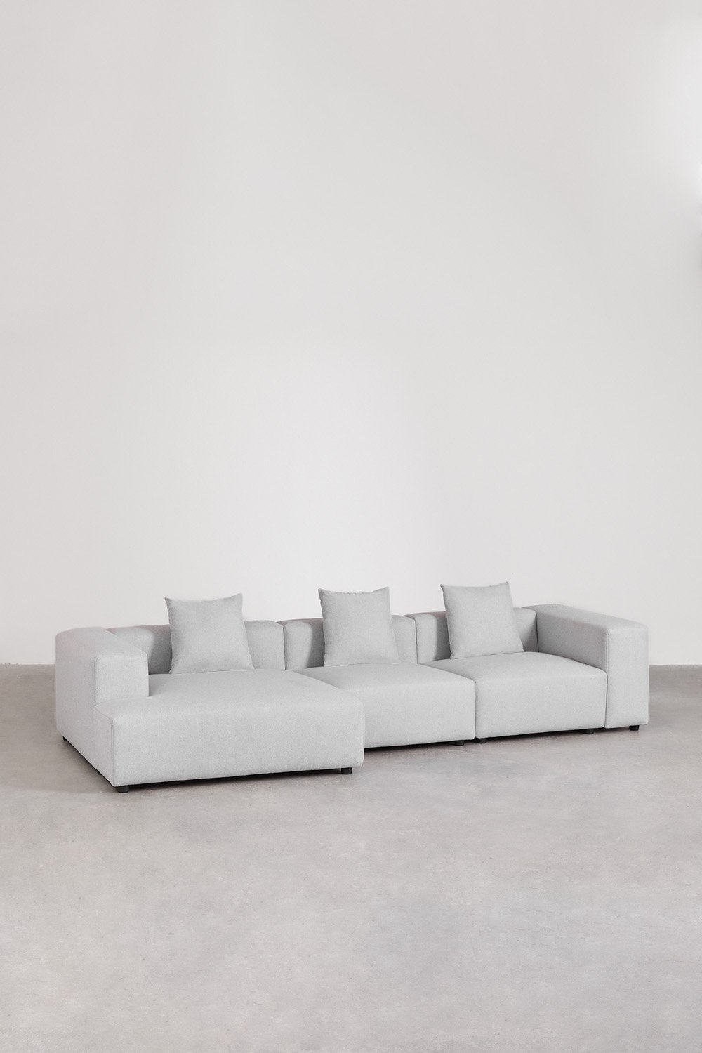 Sofá modular chaise longue izquierdo de 3 piezas ↔︎335 cm con reposabrazos alto Bruna , imagen de galería 3