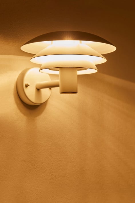 Lámpara de pared para exterior en acero inoxidable Lirano