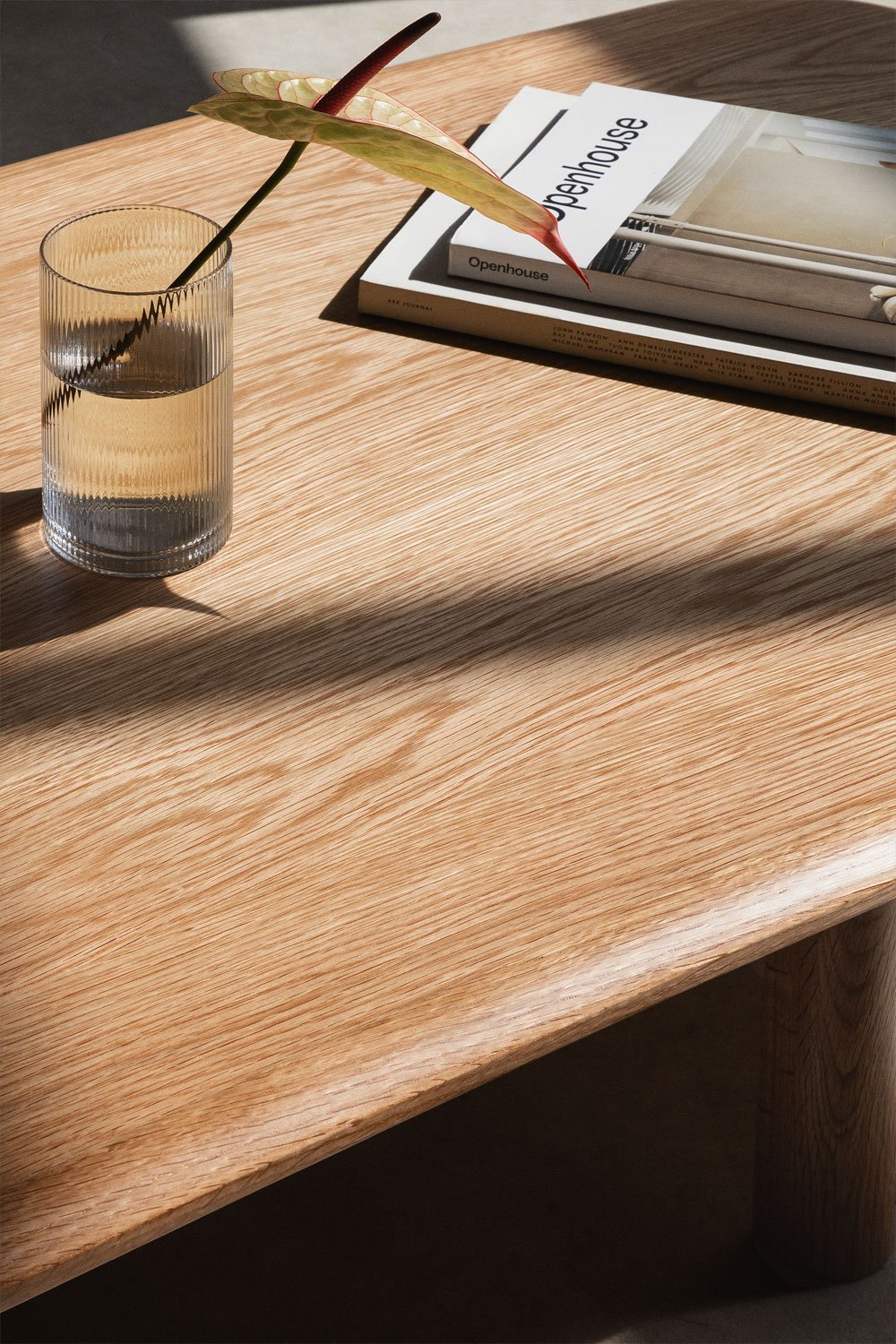 Mesa de centro rectangular en madera de roble Treveris, imagen de galería 2