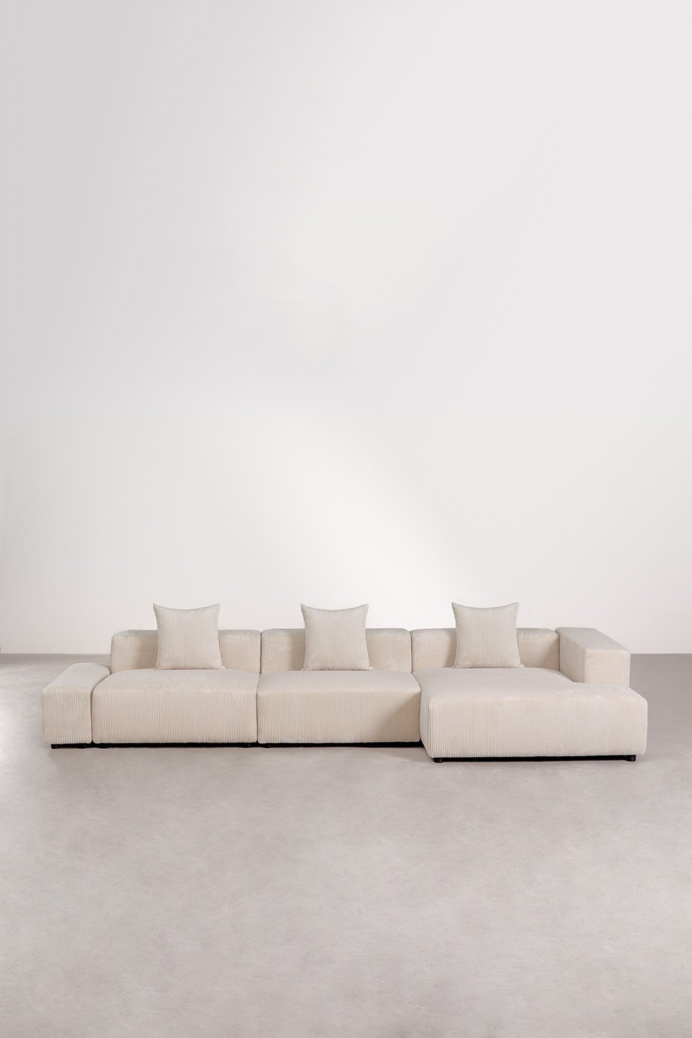 Sofá modular chaise longue esquinero derecho de 3 piezas (↔︎375 cm) Bruna, imagen de galería 3