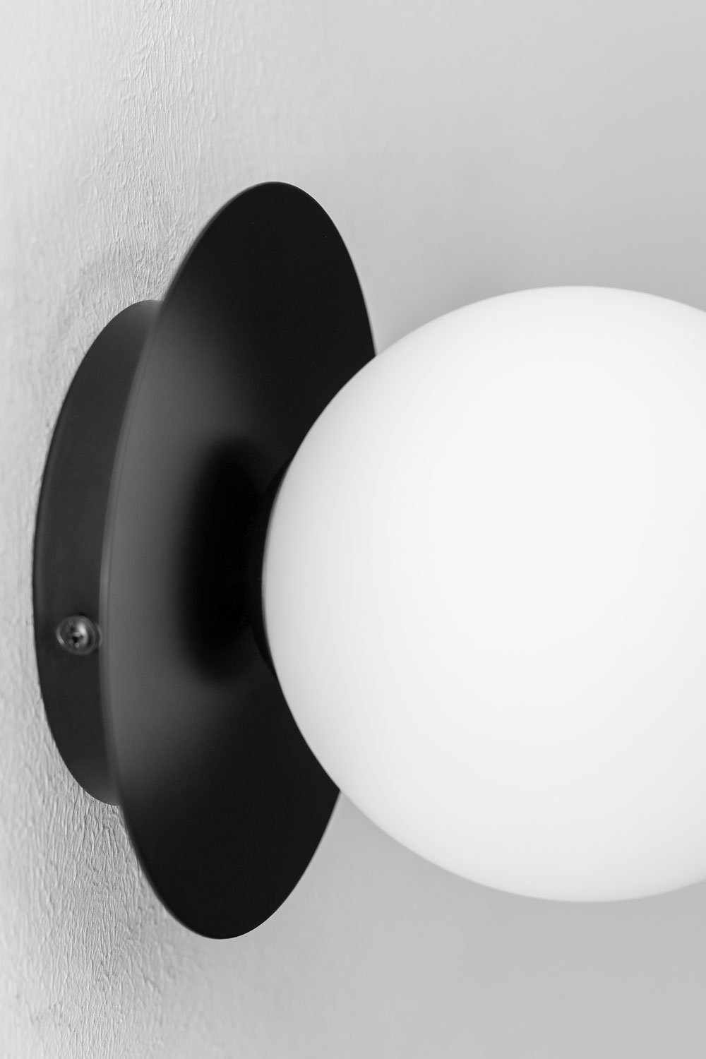 Aplique de pared para baño en hierro y cristal Anine, imagen de galería 3