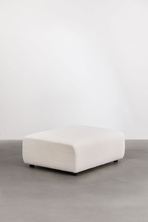 Puff 105x85 cm para sofá modular Bruna - Bouclé Blanco