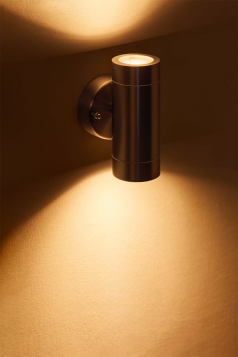 Aplique de Pared para Exterior en Acero Inoxidable con 2 Puntos de Luz Jaxten