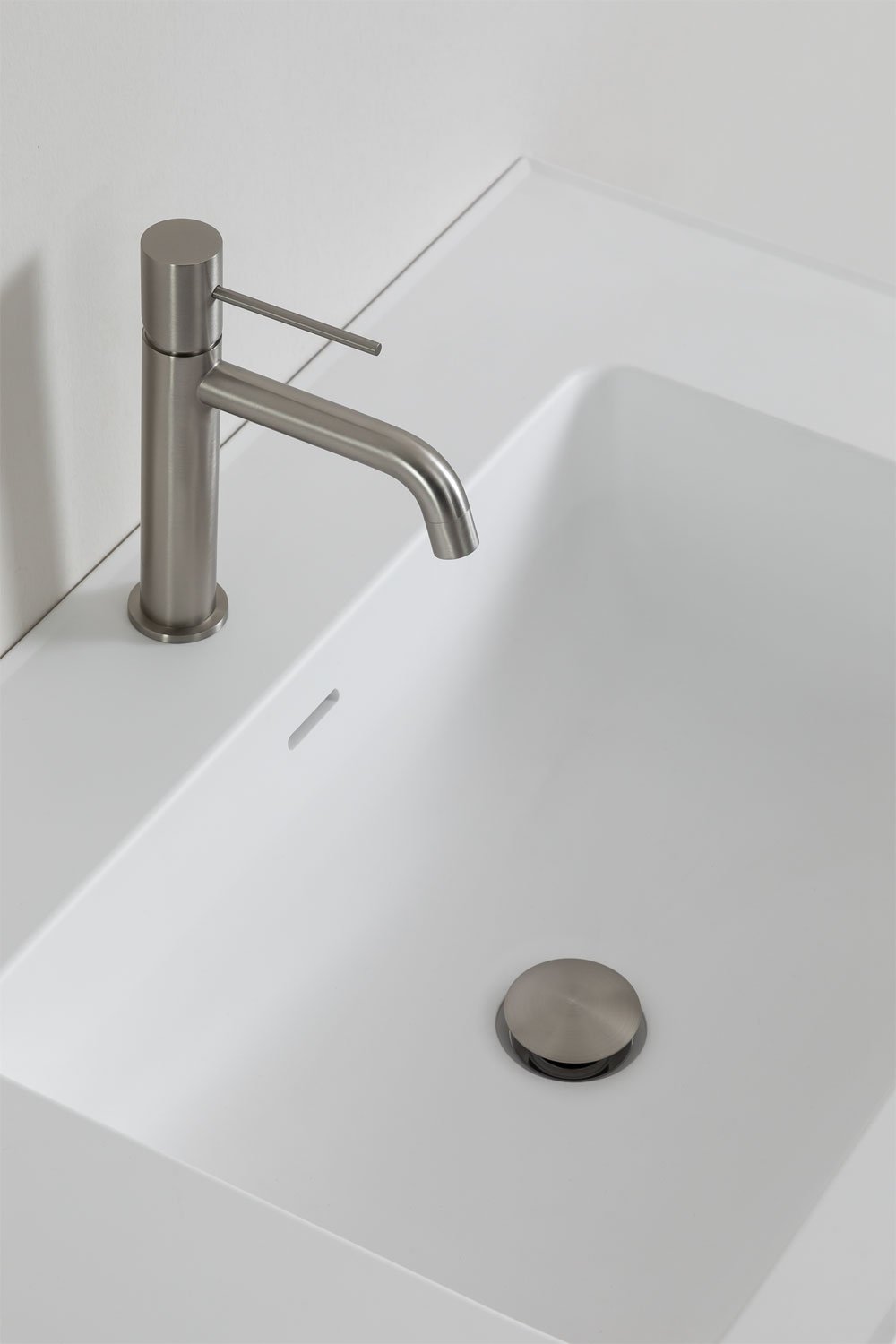 Conjunto de mueble de baño suspendido 80x50 cm en madera con lavabo integrado Jacob      , imagen de galer&iacute;a 3
