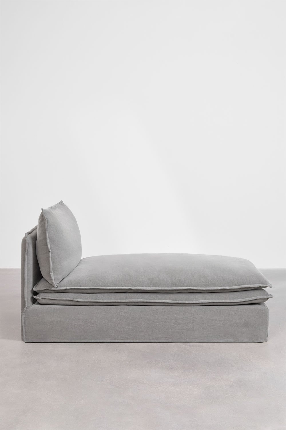 Módulo chaise longue para sofá modular en lino y algodón Grace , imagen de galer&iacute;a 3