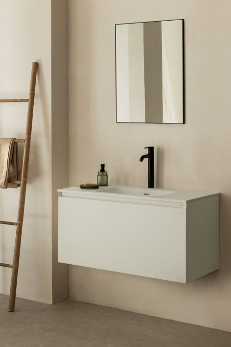 Conjunto de mueble de baño en madera con lavabo integrado Macrae