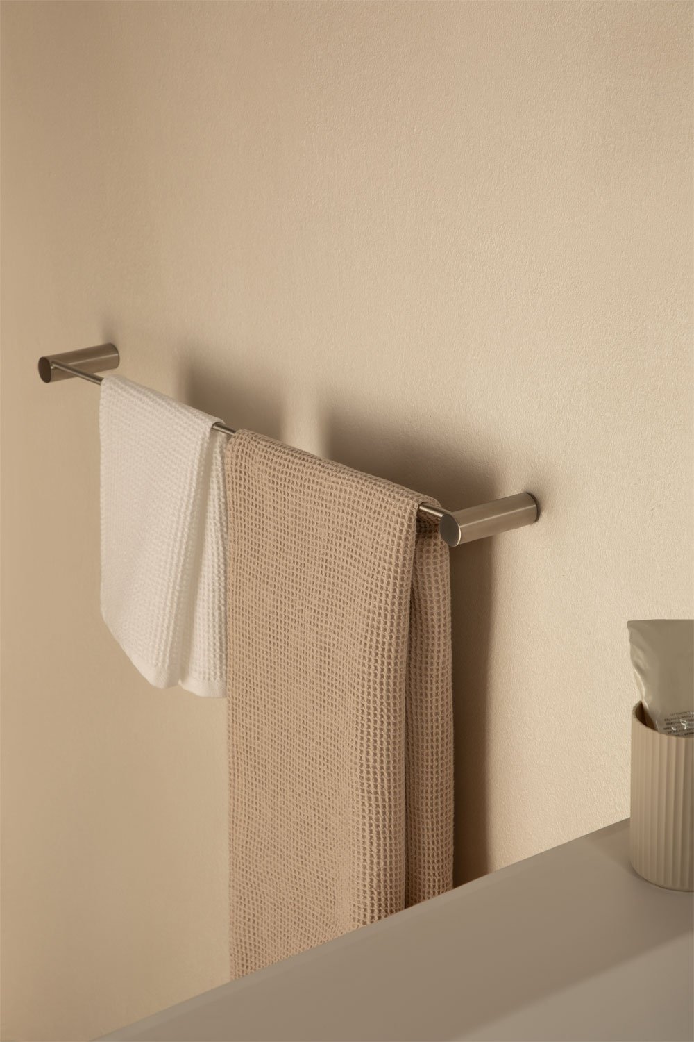 Toallero de pared con barra para baño en acero inoxidable (↔︎60 cm) Devon, imagen de galería 1