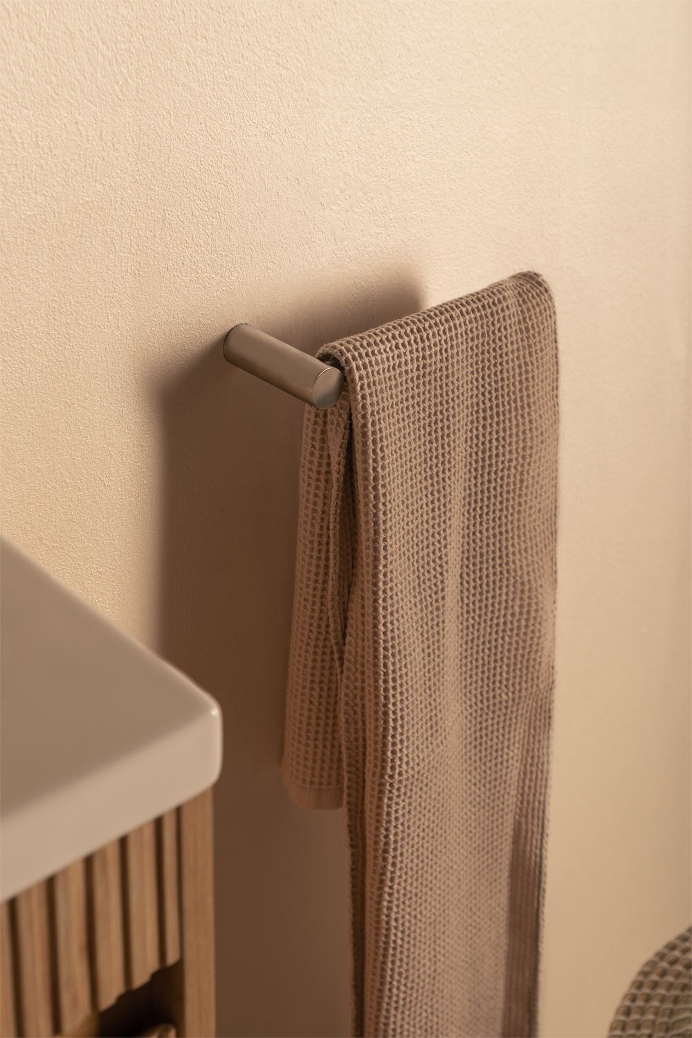 Toallero de pared con barra para baño en acero inoxidable (↔︎20 cm) Devon, imagen de galería 1