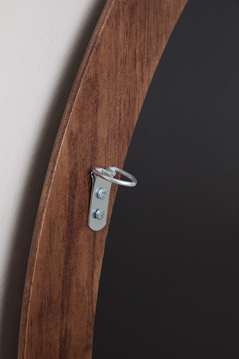 Espejo de pared redondo en madera de roble Ø75 cm Ozande, imagen de galería 7