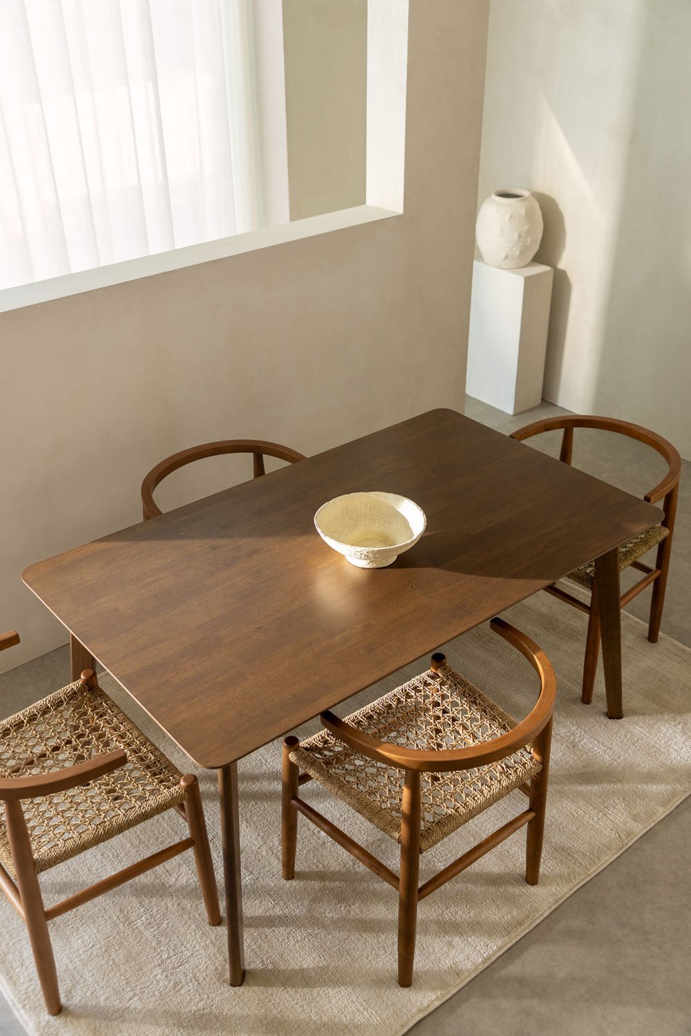 Mesa de Comedor Rectangular en Madera (150x90 cm) Kerhen        , imagen de galería 1