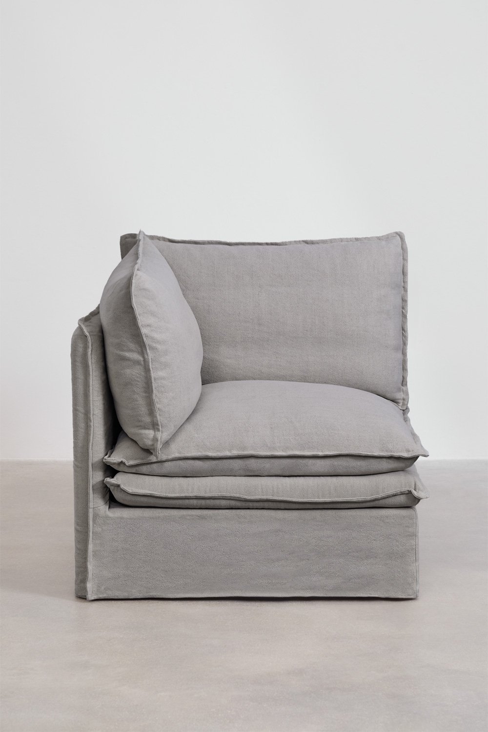 Sillón esquinero en lino y algodón Grace , imagen de galería 3