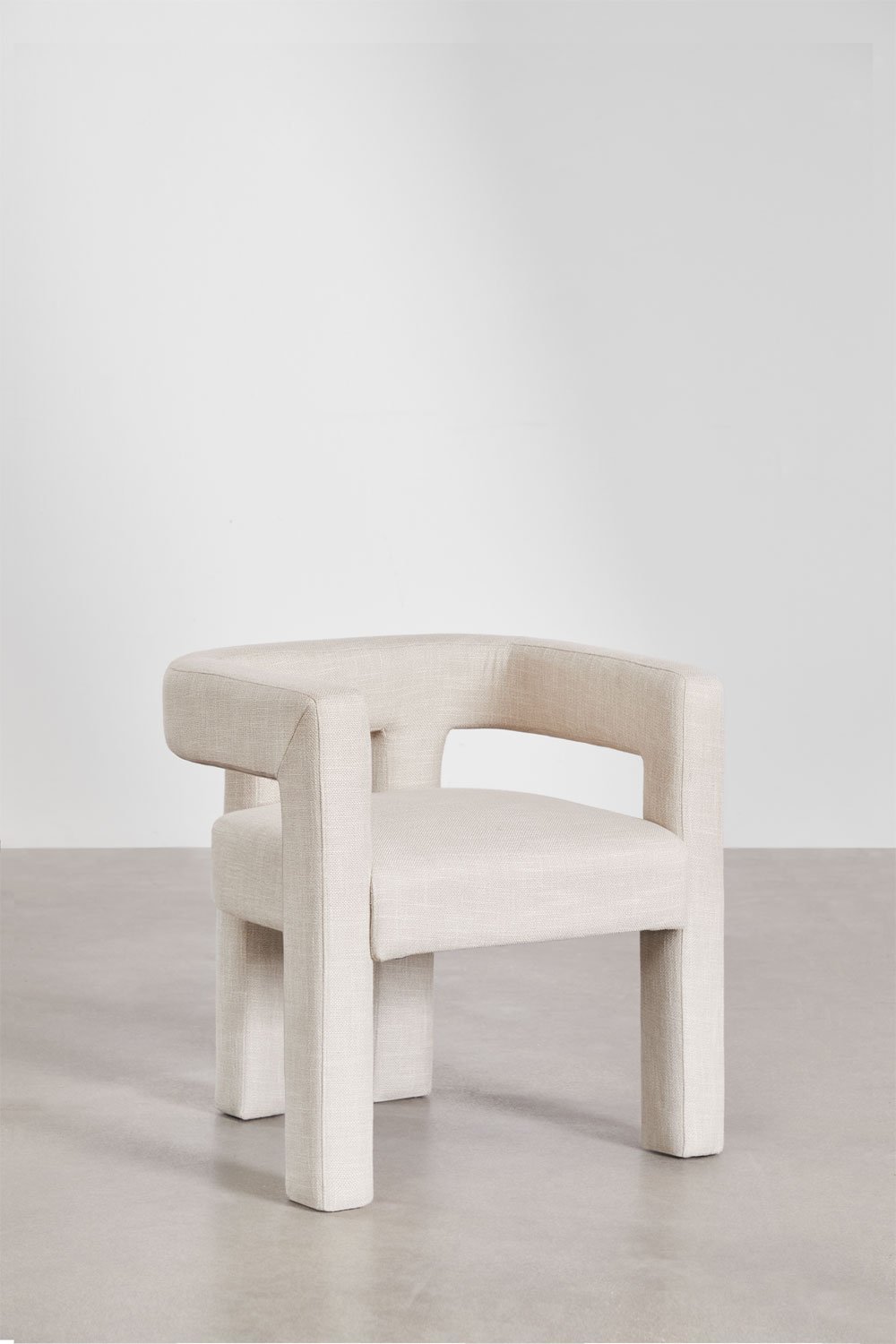 Silla de comedor con reposabrazos tapizada Liara, imagen de galer&iacute;a 3