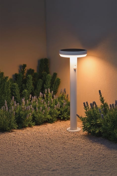 Baliza LED solar para exterior en acero inoxidable Ovint