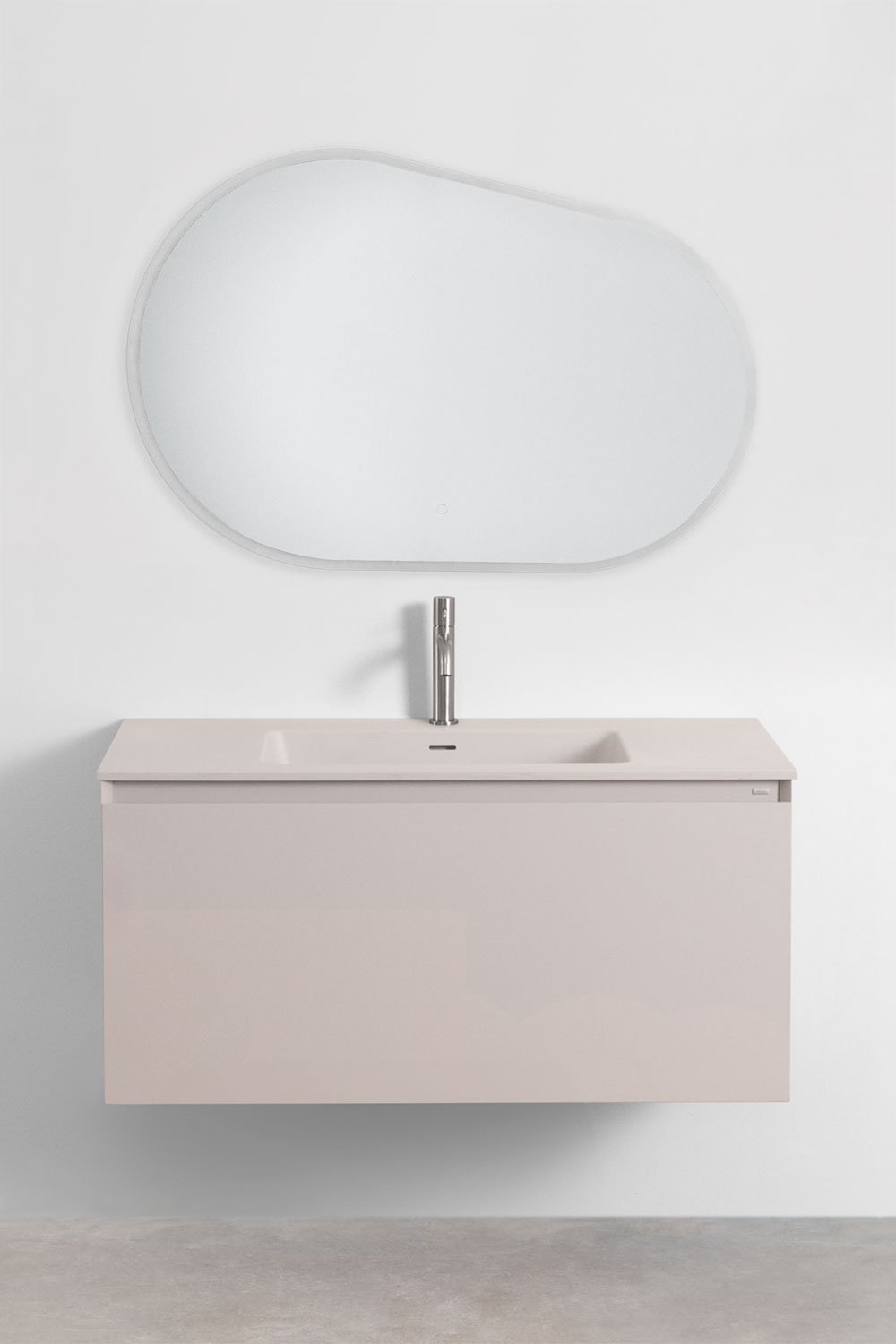 Conjunto de mueble de baño suspendido en madera con lavabo integrado Macrae    , imagen de galer&iacute;a 2