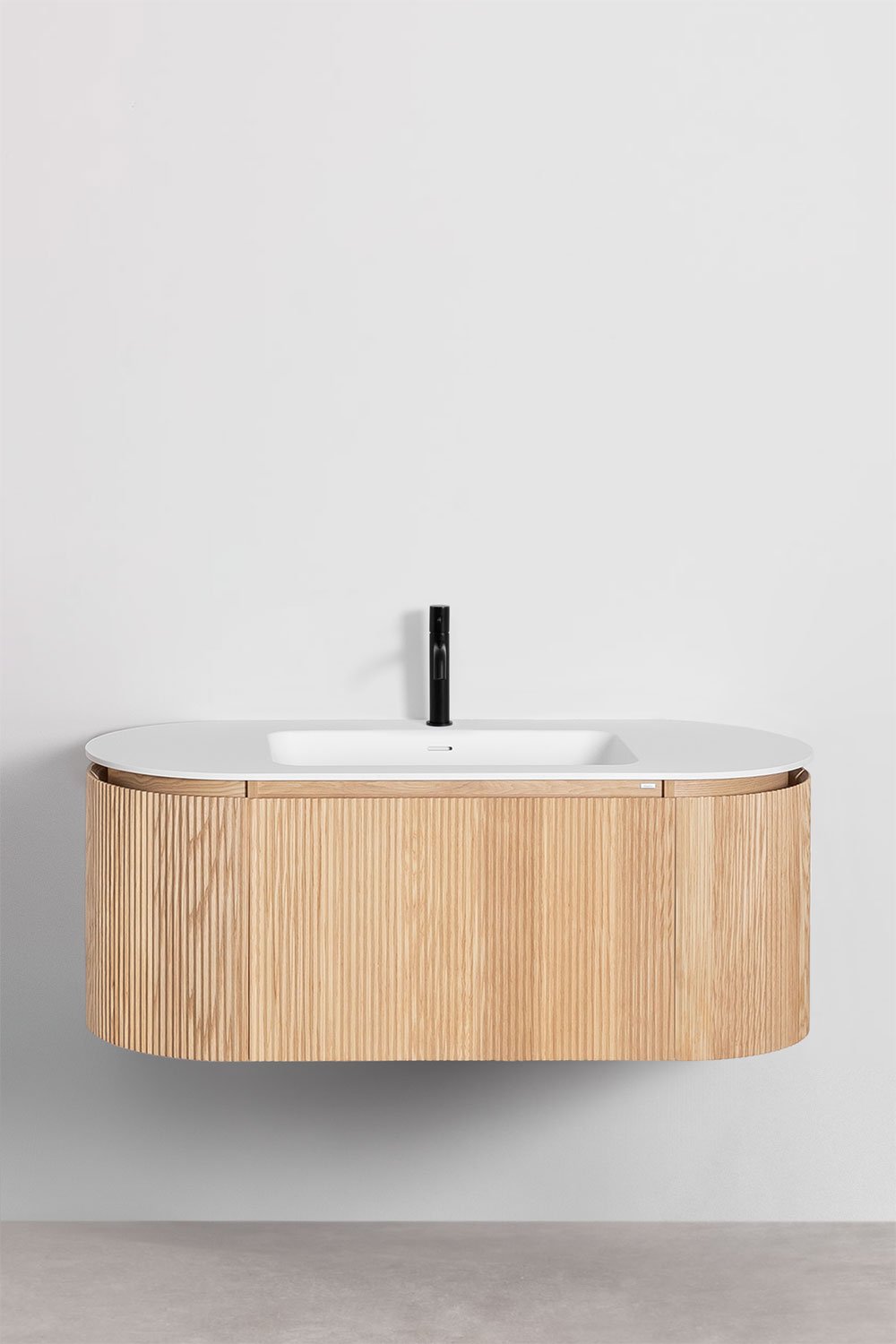 Conjunto de muebles de baño en madera con lavabo integrado Carsone, imagen de galería 2
