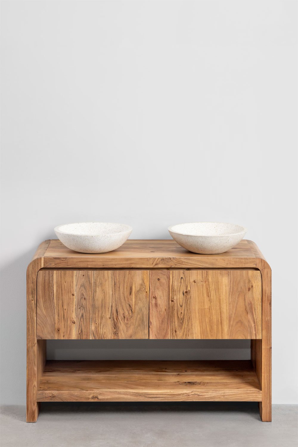 Conjunto de mueble de baño en madera de acacia Vacry, imagen de galería 2