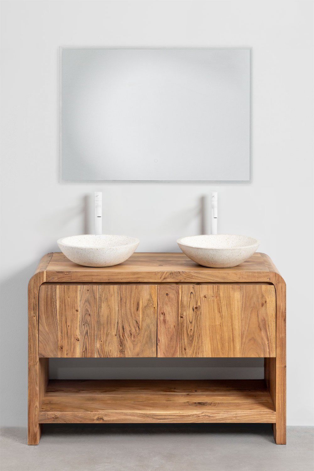 Conjunto de mueble de baño en madera de acacia Vacry, imagen de galería 2