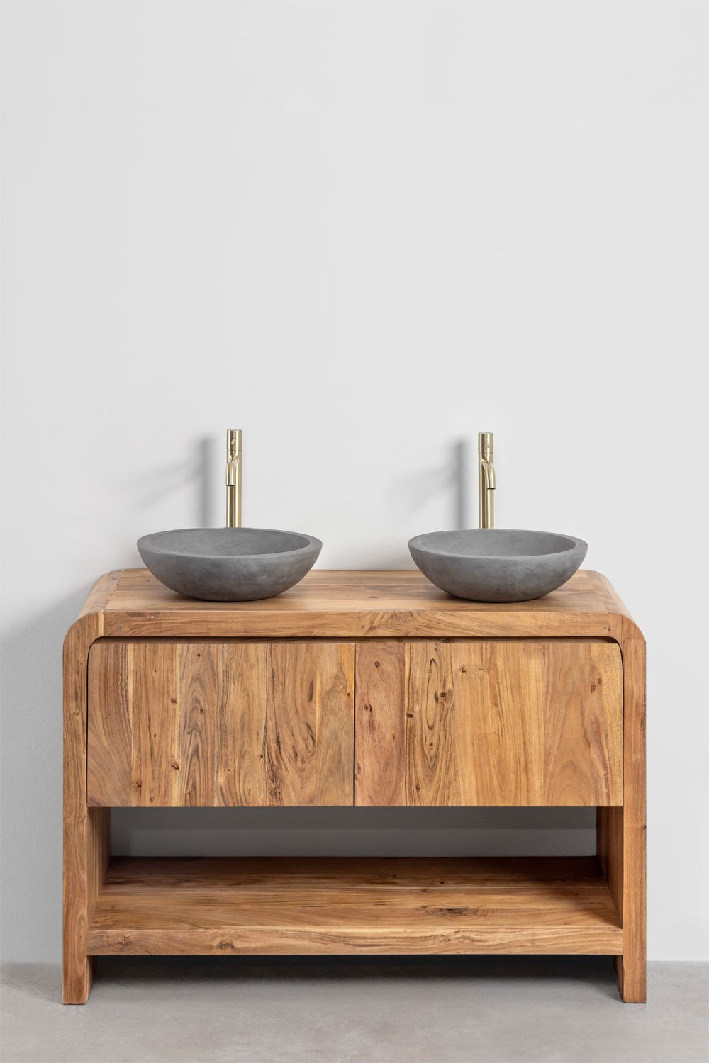 Conjunto de mueble de baño en madera de acacia Vacry, imagen de galería 2
