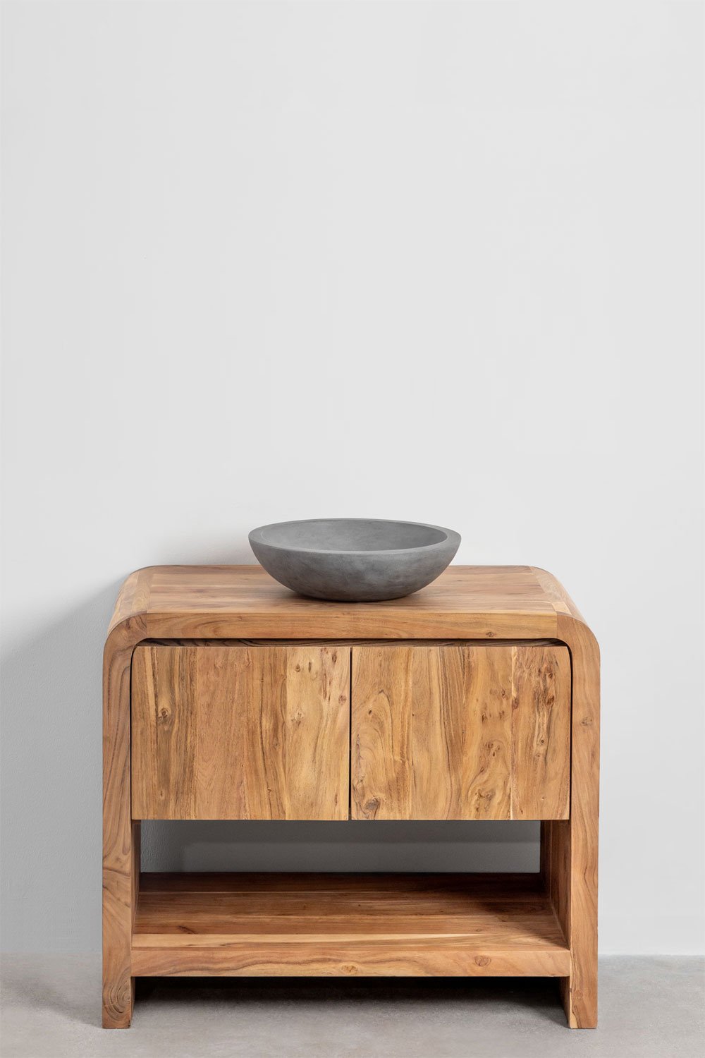 Conjunto de mueble de baño en madera de acacia Vacry, imagen de galería 2
