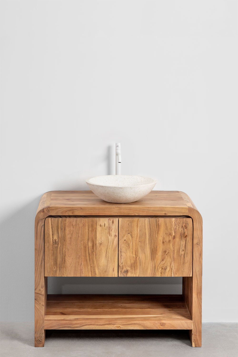 Conjunto de mueble de baño en madera de acacia Vacry, imagen de galería 2