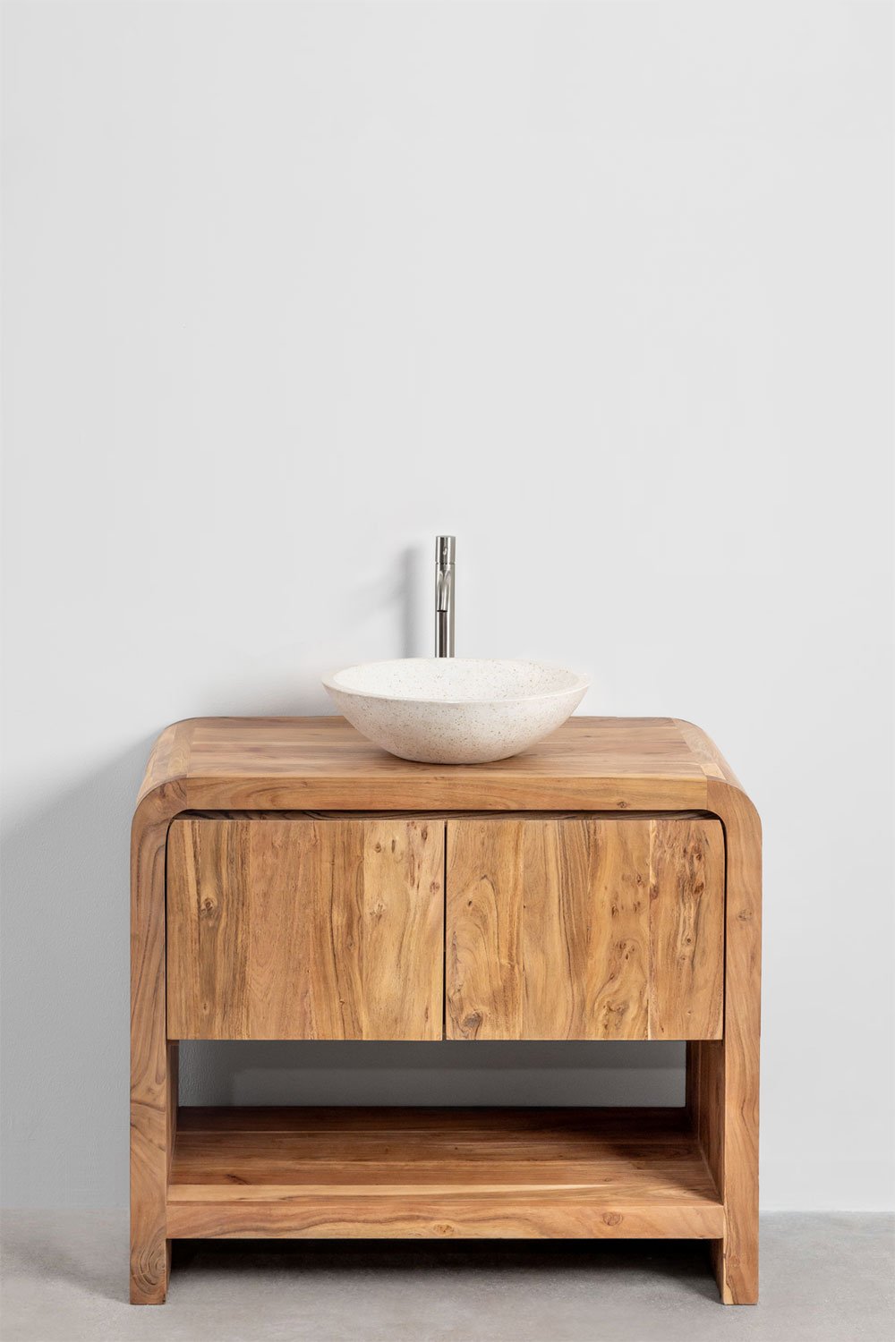Conjunto de mueble de baño en madera de acacia Vacry, imagen de galería 2