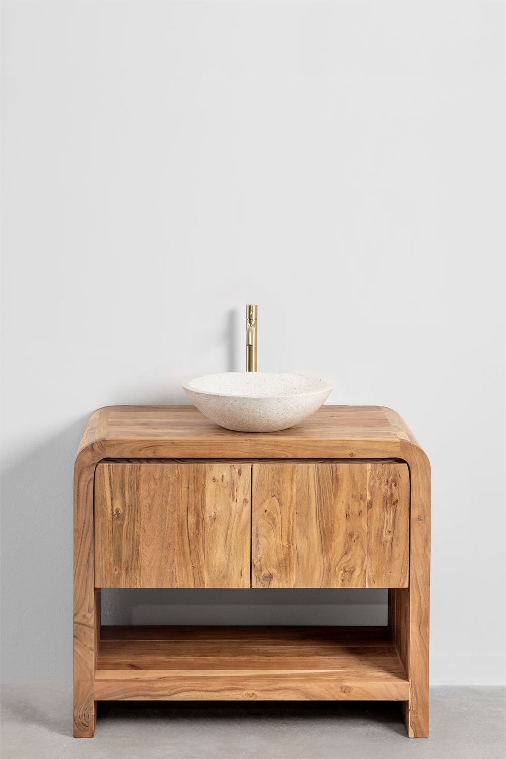 Conjunto de mueble de baño en madera de acacia Vacry, imagen de galería 2