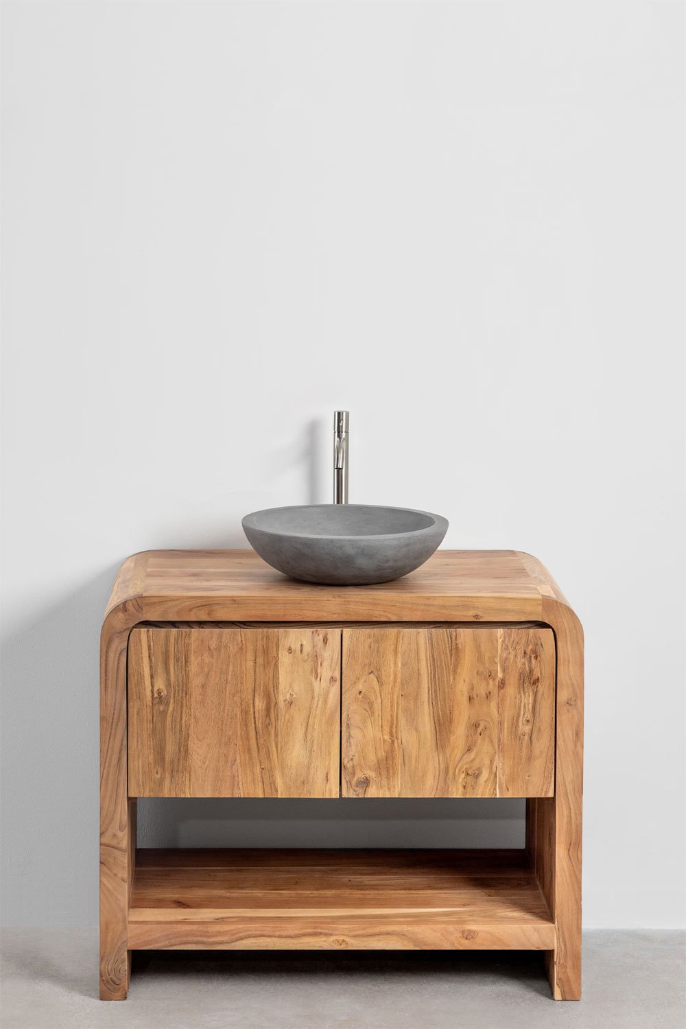 Conjunto de mueble de baño en madera de acacia Vacry, imagen de galería 2