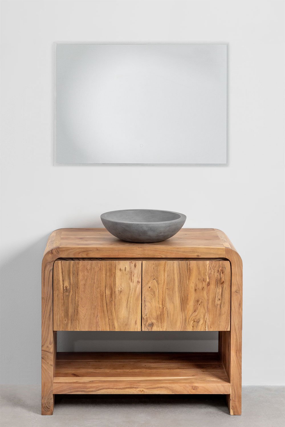 Conjunto de mueble de baño en madera de acacia Vacry, imagen de galería 2