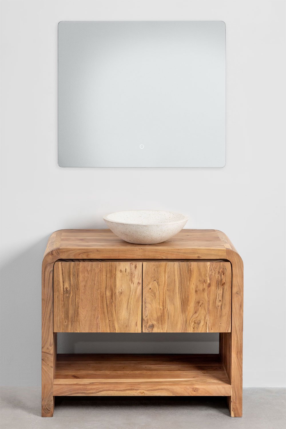 Conjunto de mueble de baño en madera de acacia Vacry, imagen de galería 2