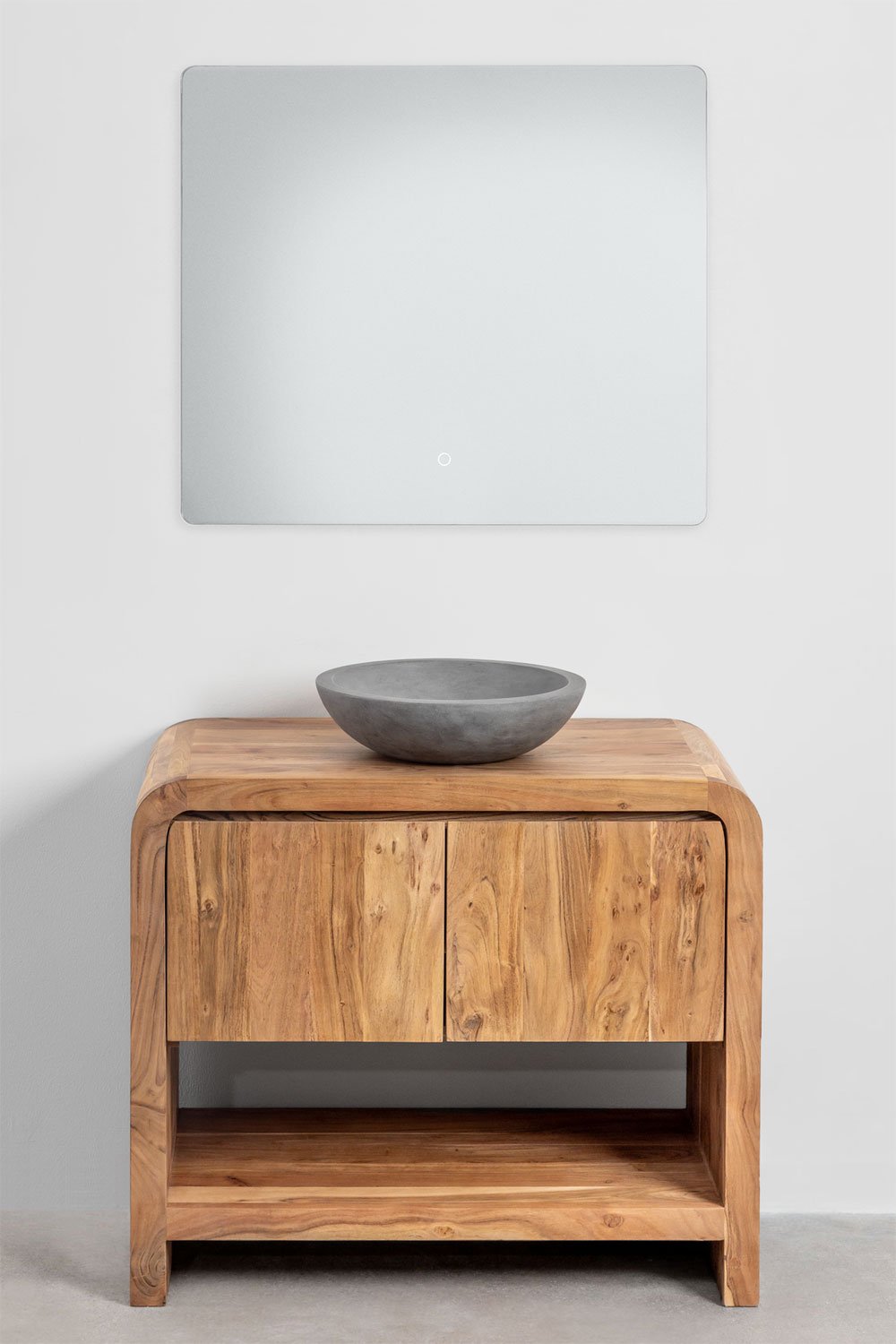 Conjunto de mueble de baño en madera de acacia Vacry, imagen de galería 2