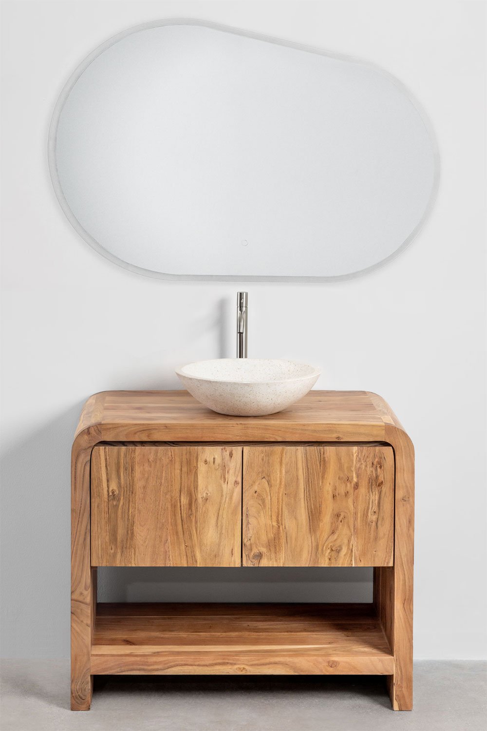 Conjunto de mueble de baño en madera de acacia Vacry, imagen de galería 2