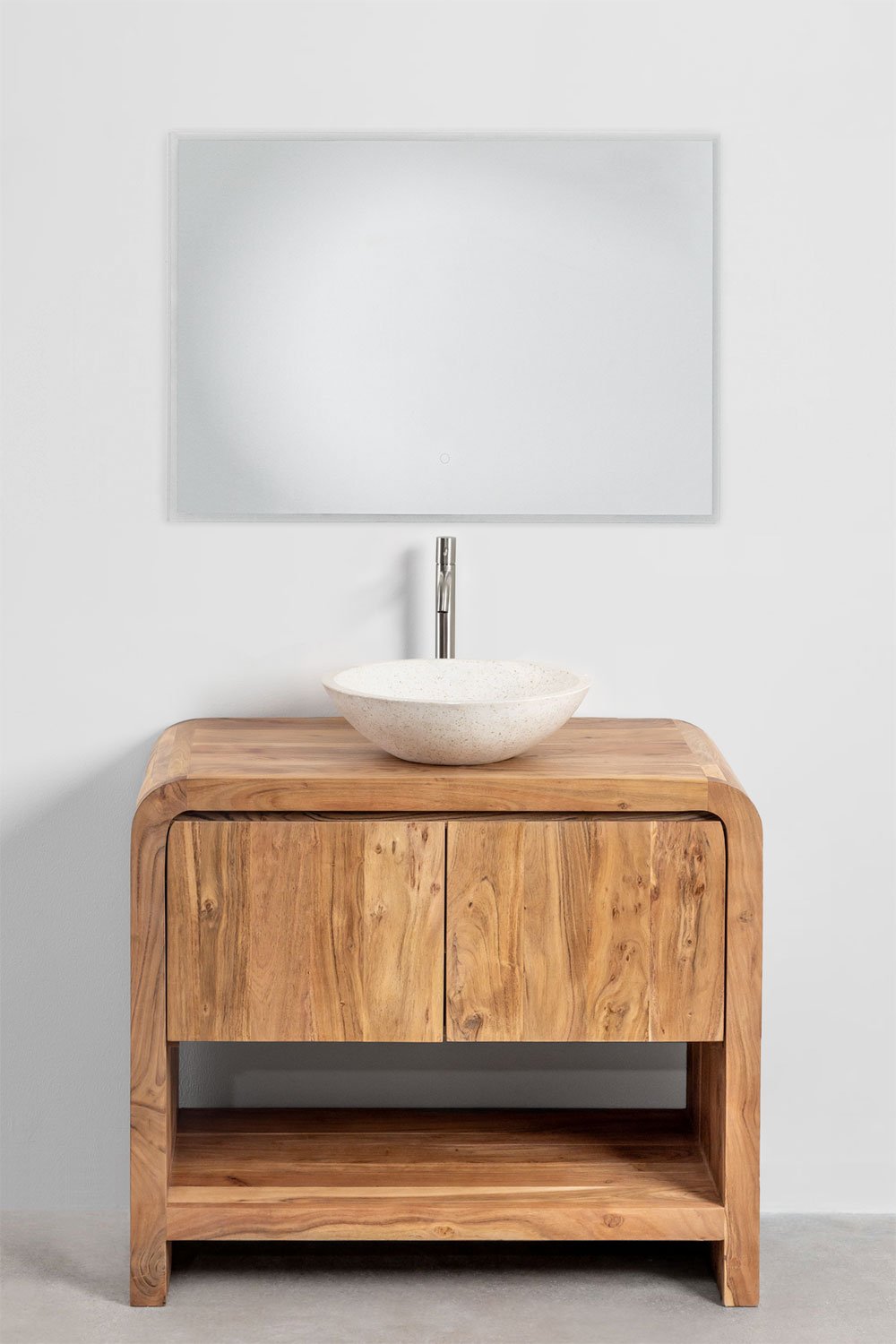 Conjunto de mueble de baño en madera de acacia Vacry, imagen de galería 2