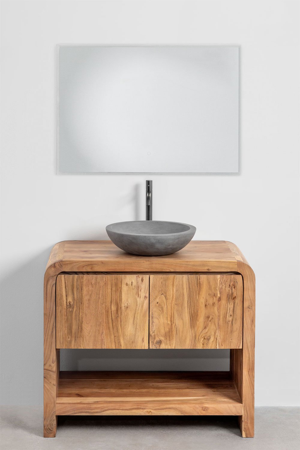 Conjunto de mueble de baño en madera de acacia Vacry, imagen de galería 2