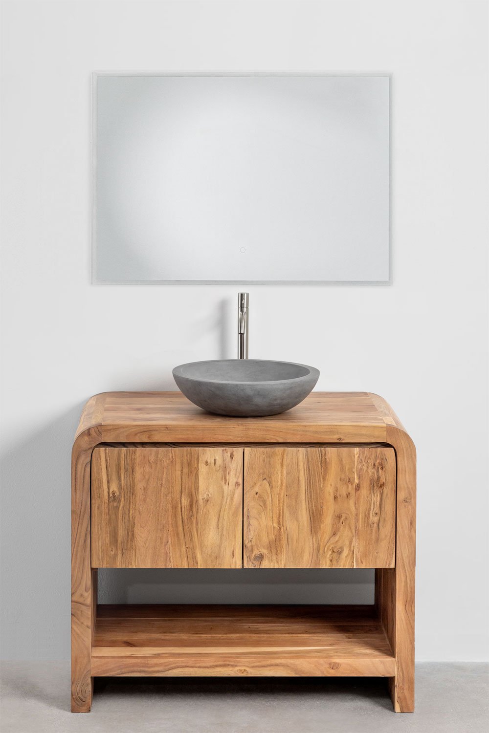 Conjunto de mueble de baño en madera de acacia Vacry, imagen de galería 2