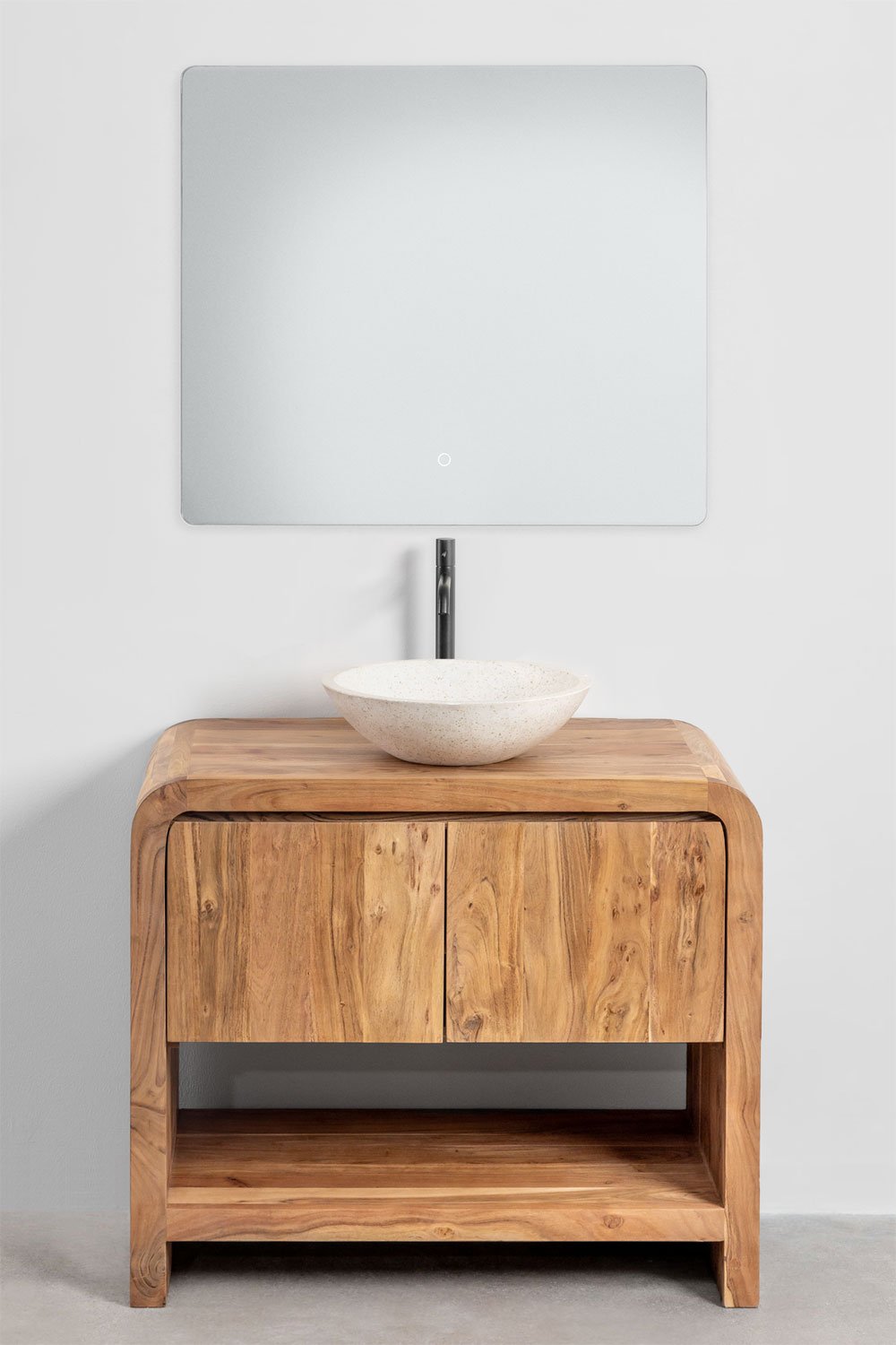 Conjunto de mueble de baño en madera de acacia Vacry, imagen de galería 2
