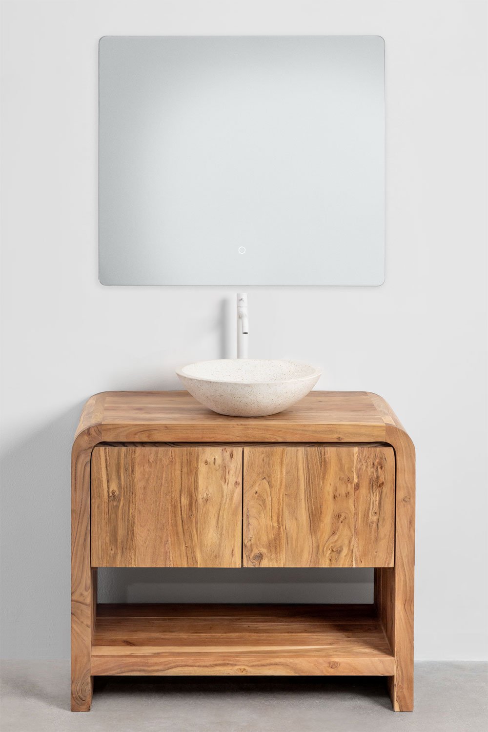 Conjunto de mueble de baño en madera de acacia Vacry, imagen de galería 2