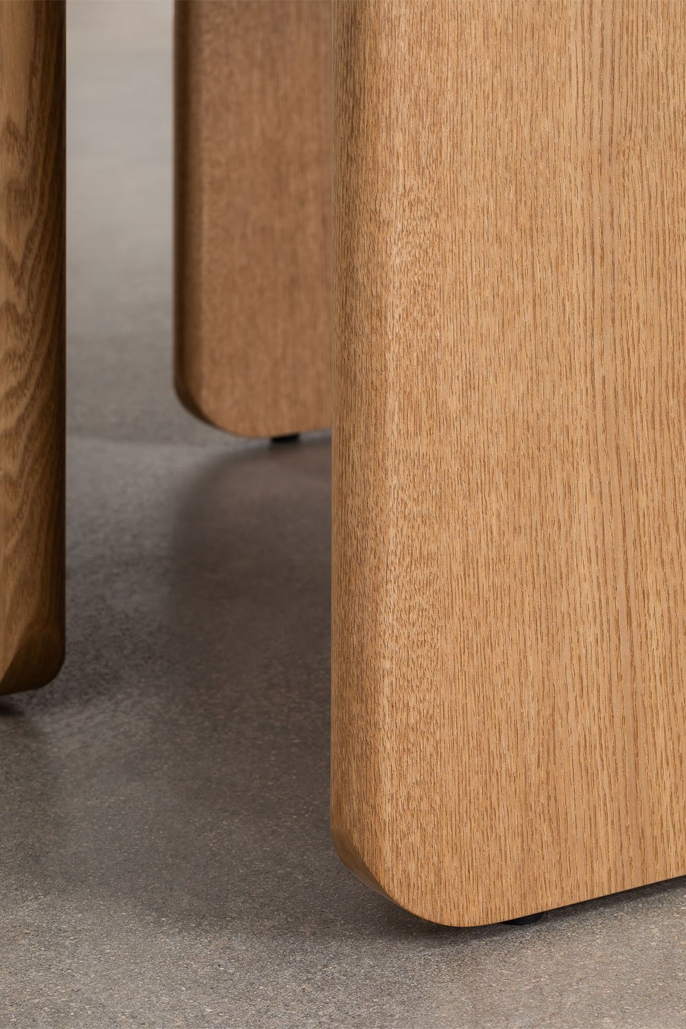 Mesa de comedor cuadrada 140x140 cm en MDF y chapa de fresno Ginger , imagen de galería 6