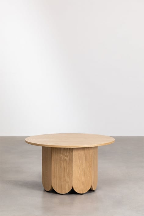 Mesa de centro redonda en madera (Ø80 cm) Vinesey Style