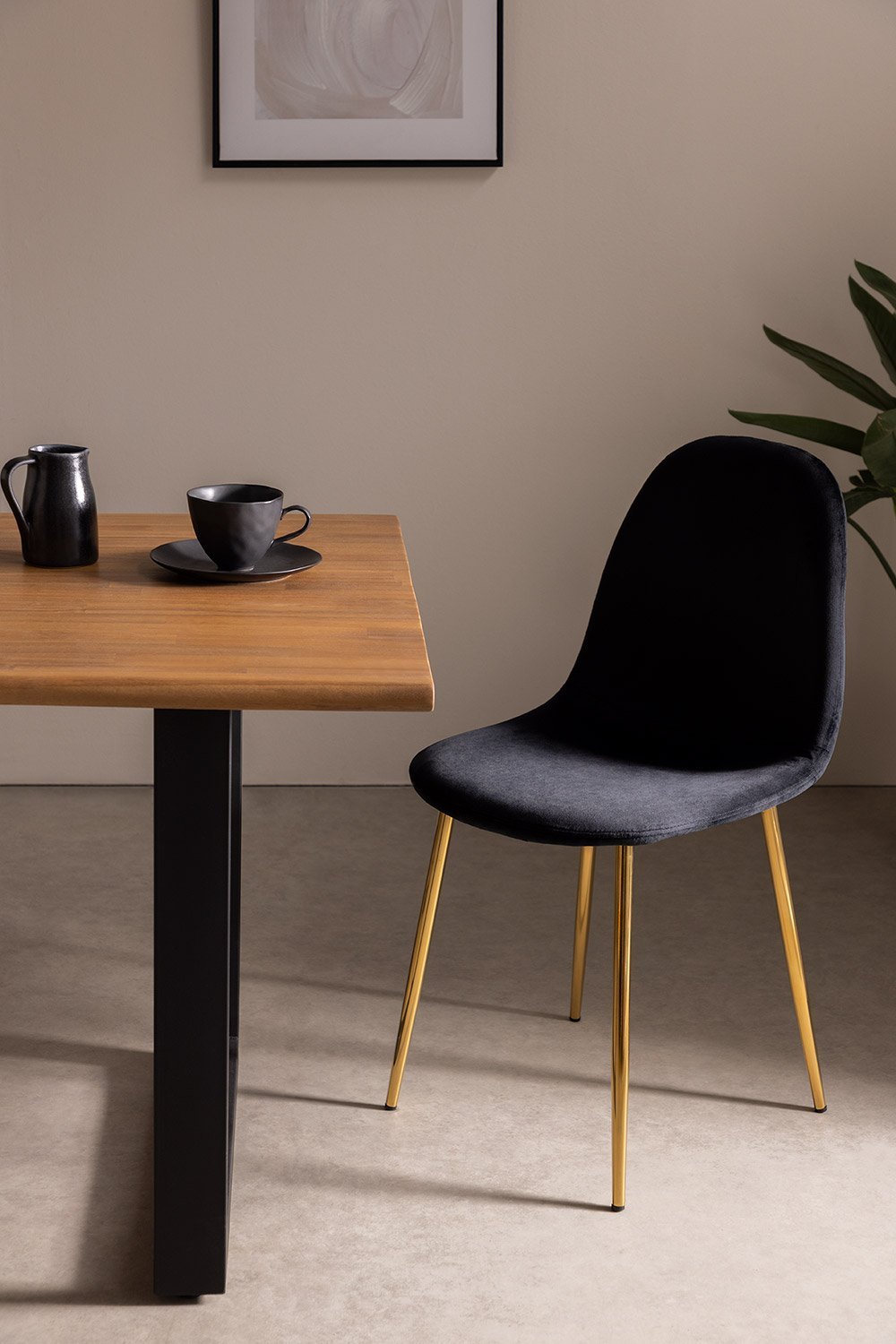 Silla de comedor en terciopelo Glamm  , imagen de galería 1