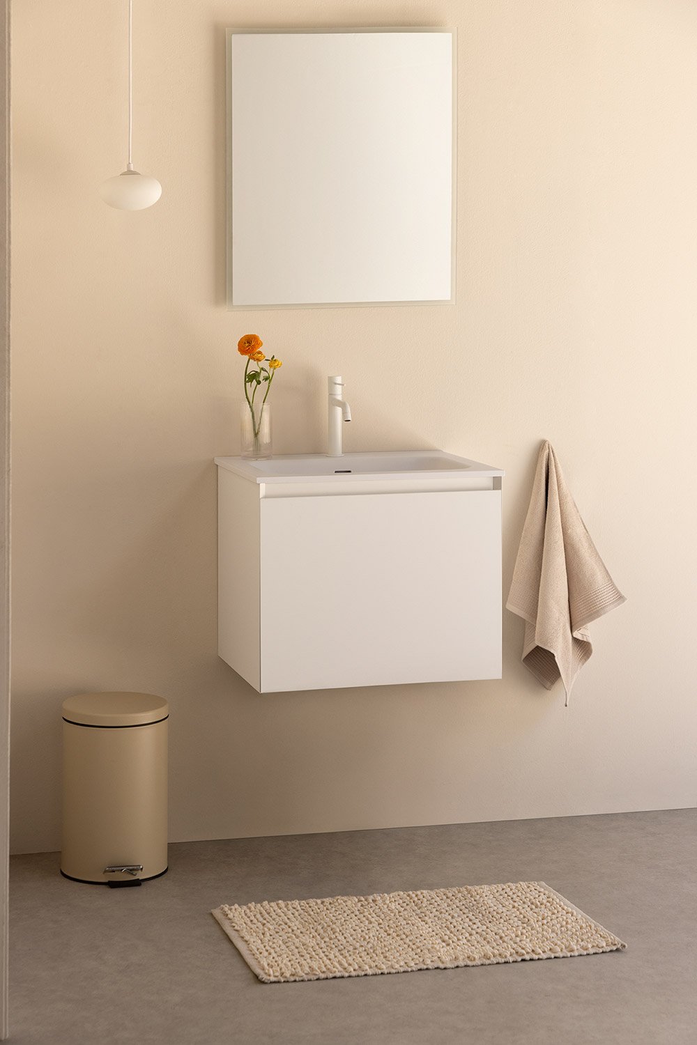 Conjunto de mueble de baño en madera con lavabo integrado Macrae    , imagen de galería 1