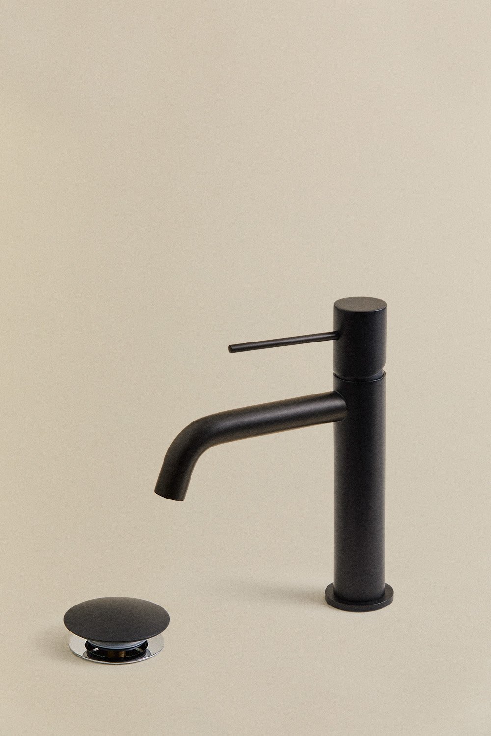 Set de grifo de lavabo en latón y válvula de desagüe para lavabo tipo Click-Clack Orveta, imagen de galería 1